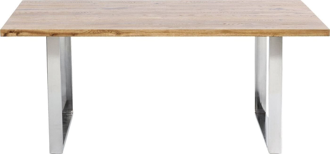 Tafel Jackie Oak Chrome 160x80 Kare Design Eettafel 84587