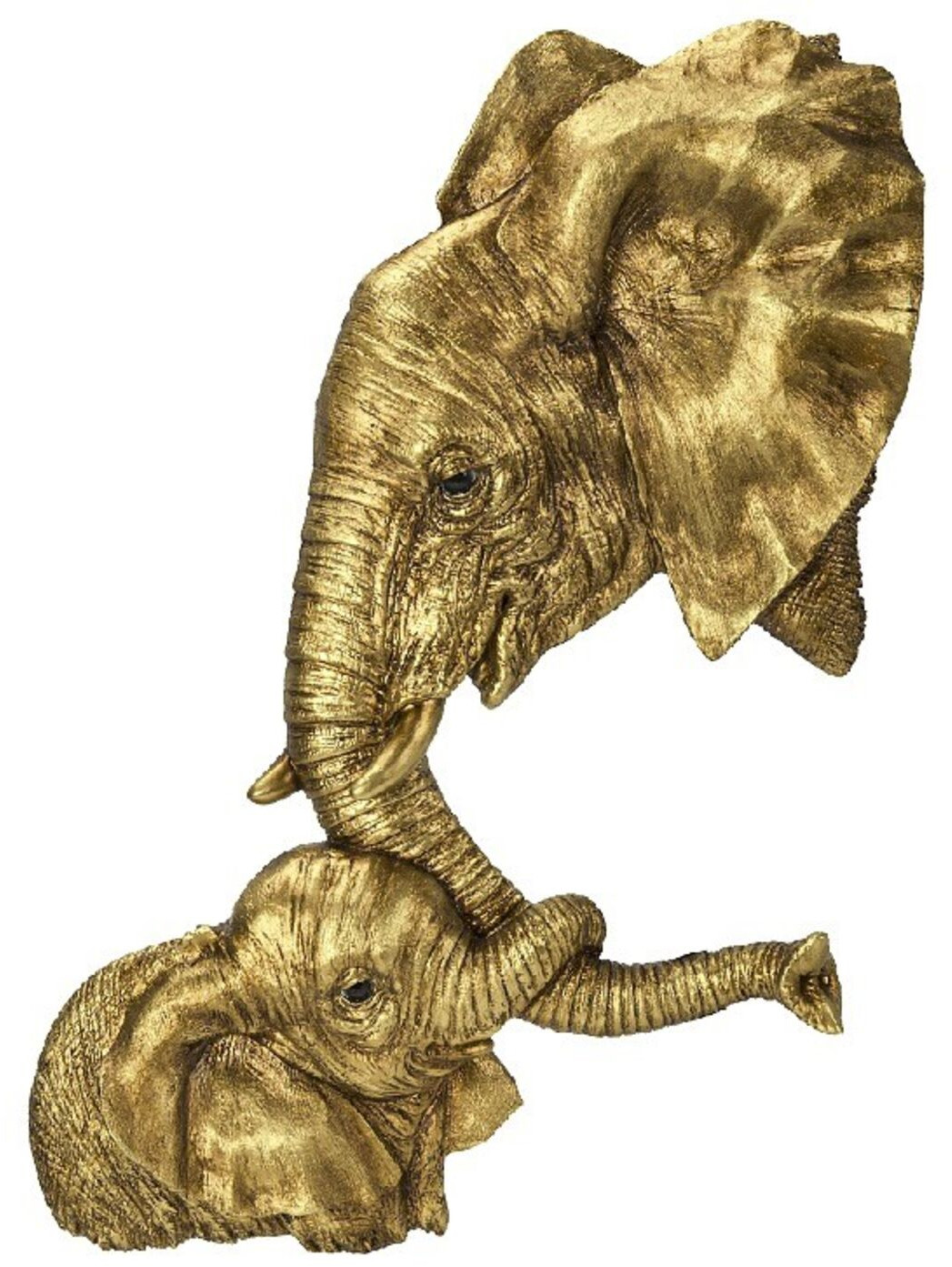 Wanddecoratie Elephants Love Gold 60x77cm Kare Design Wanddecoratie 44829