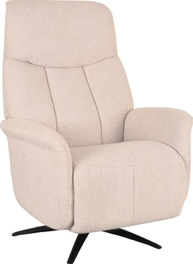 LABEL51 Fauteuil Oslo - Naturel - Boucle - Elektrische Naturel Fauteuil