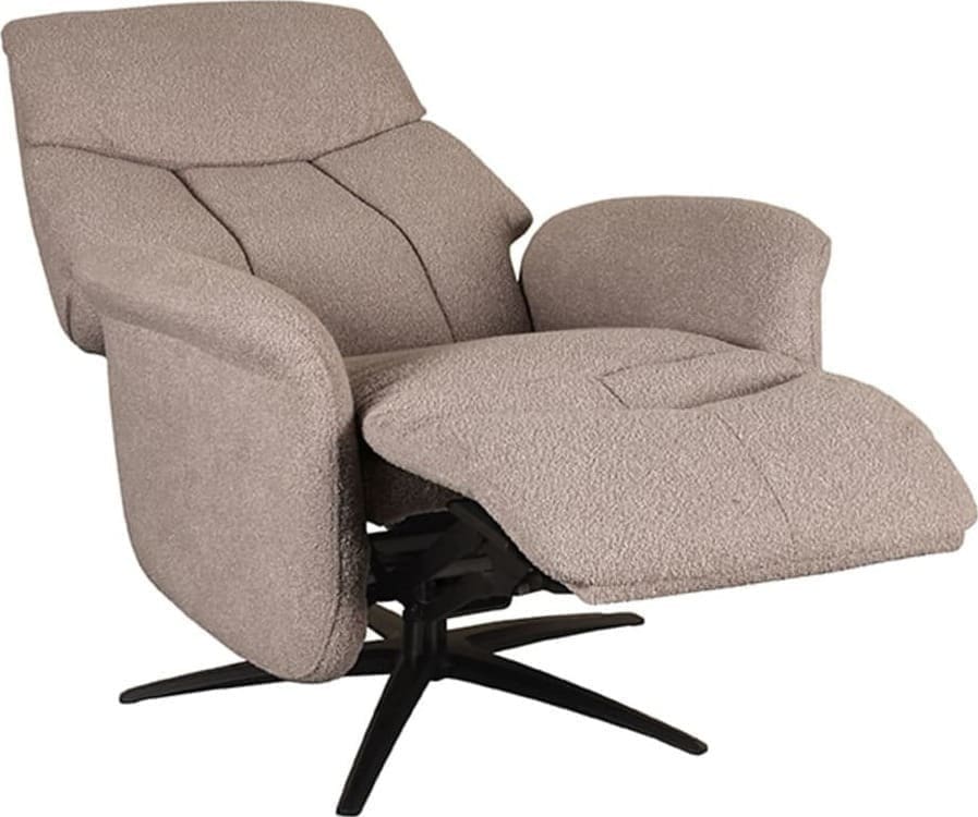 LABEL51 Fauteuil Oslo - Taupe - Micro Suede - Elektrische Taupe Fauteuil