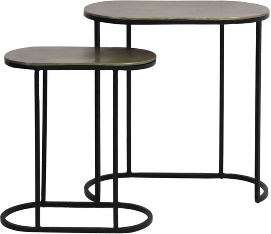 Bijzettafel Bocov - Antiek Brons-zwart Light & Living Bijzettafel 6746018