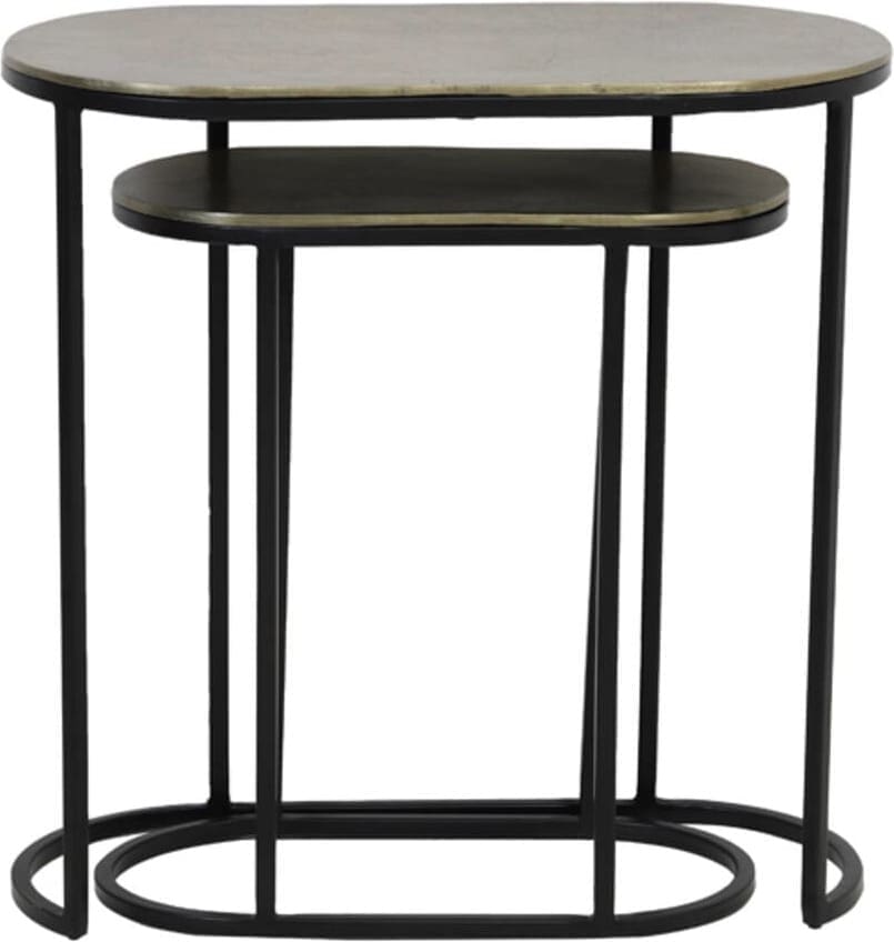 Bijzettafel Bocov - Antiek Brons-zwart Light & Living Bijzettafel 6746018