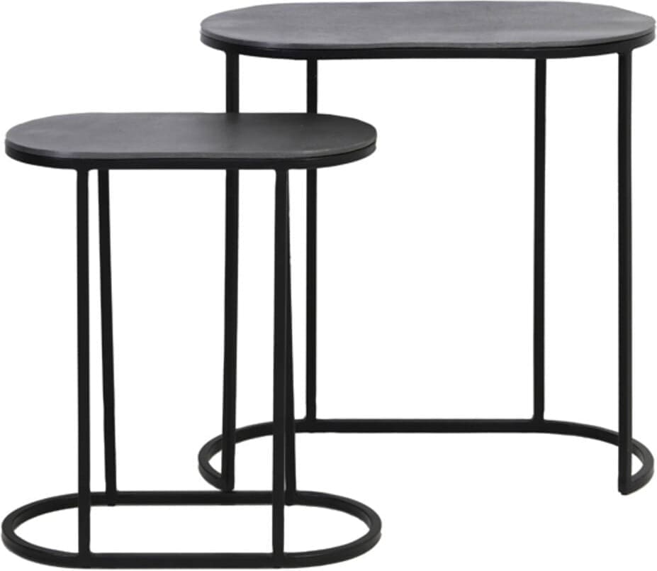 Bijzettafel Bocov - Antiek Lood-zwart Light & Living Bijzettafel 6746015