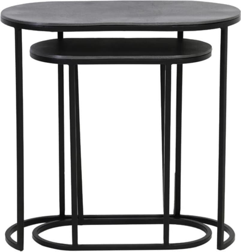 Bijzettafel Bocov - Antiek Lood-zwart Light & Living Bijzettafel 6746015