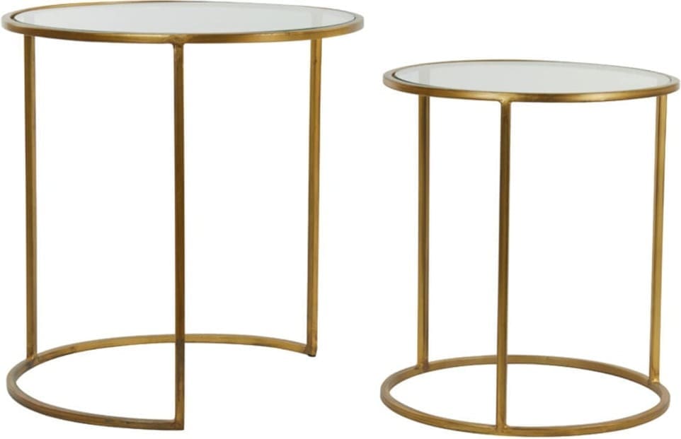 Bijzettafel Duarte - Glas-goud Light & Living Bijzettafel 6724985