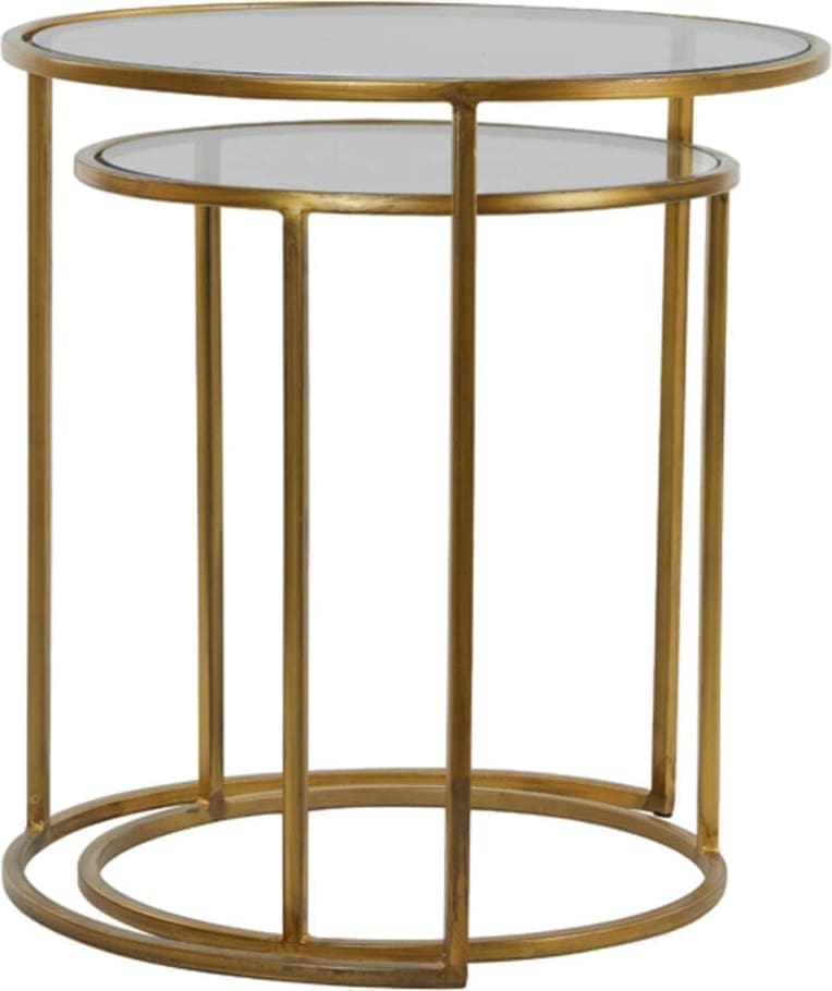 Bijzettafel Duarte - Smoke Glas-goud Light & Living Bijzettafel 6724965