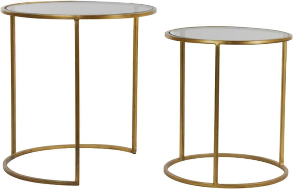 Bijzettafel Duarte - Smoke Glas-goud Light & Living Bijzettafel 6724965