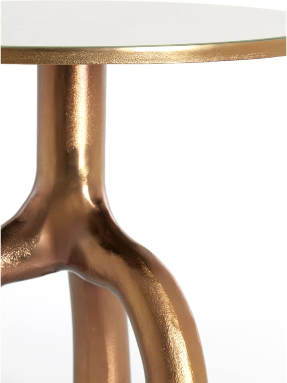 Bijzettafel Mello - Glans Brn Brons+glas Taupe Light & Living Bijzettafel 6798961