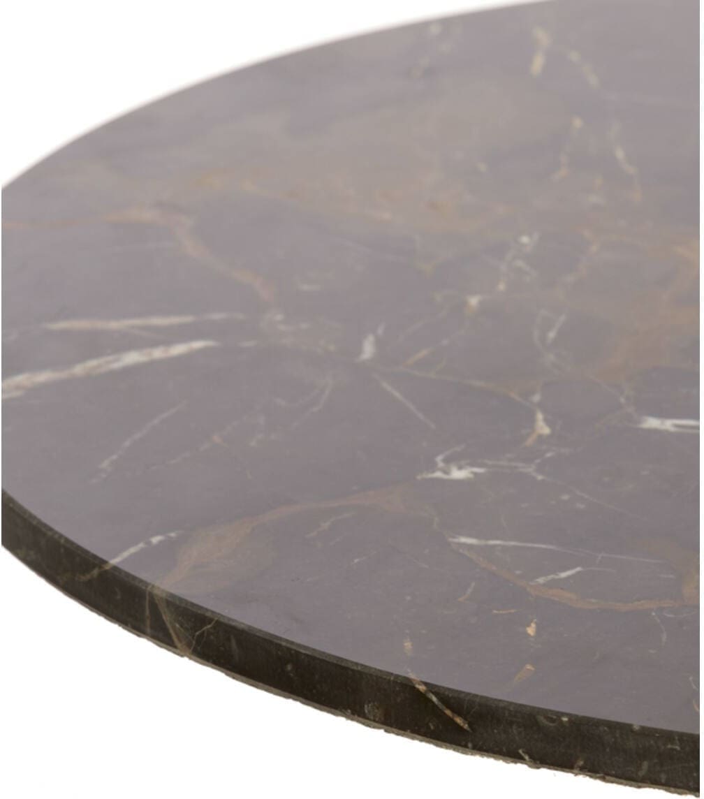 Bijzettafel Pazo - Donker Bruin Marmer+donker Bruin Light & Living Bijzettafel 6794183