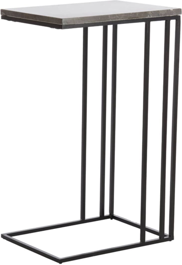 Bijzettafel Roshan - Bruin Marmer+zwart Light & Living Bijzettafel 6788582