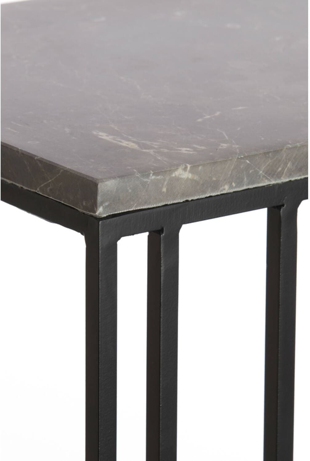 Bijzettafel Roshan - Bruin Marmer+zwart Light & Living Bijzettafel 6788582