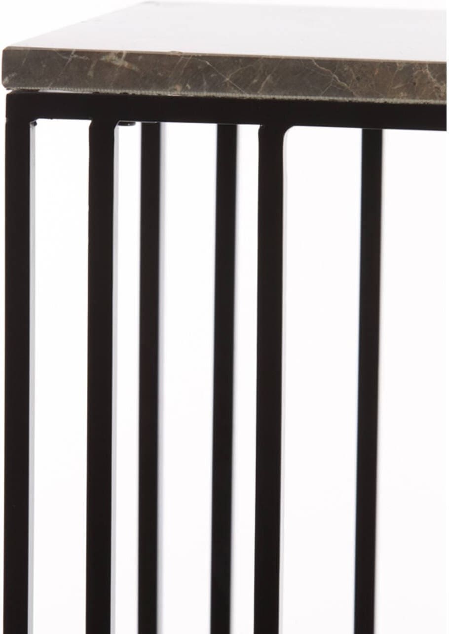 Bijzettafel Roshan - Bruin Marmer+zwart Light & Living Bijzettafel 6788582