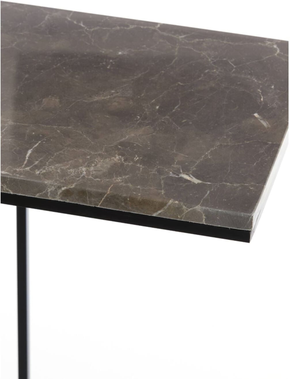 Bijzettafel Roshan - Bruin Marmer+zwart Light & Living Bijzettafel 6788582