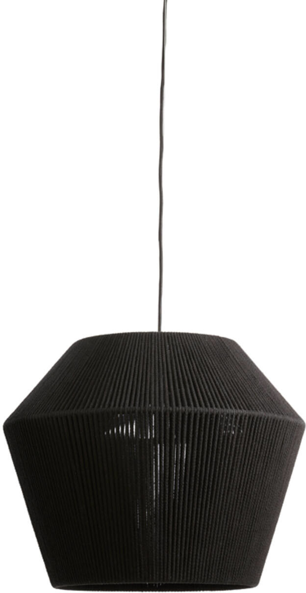 Light & Living Hanglamp Agaro Katoen, 53cm - Zwart