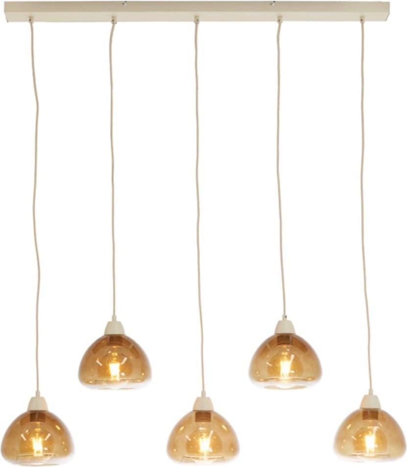 Hanglamp Bisho - Glas Bruin+zand Light & Living Hanglamp 2982282