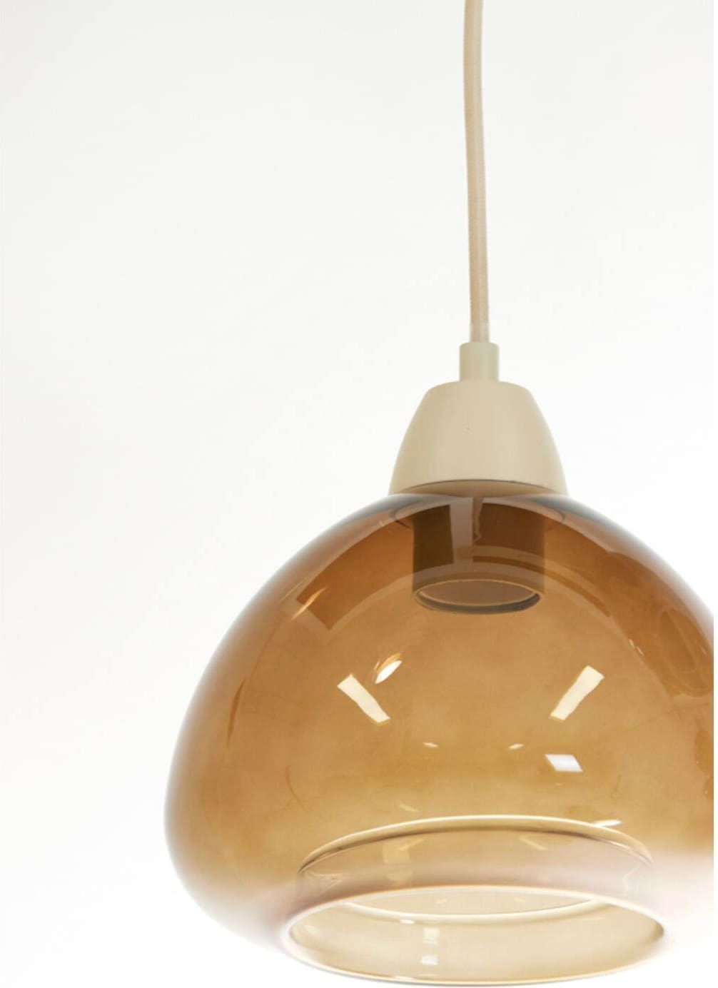 Hanglamp Bisho - Glas Bruin+zand Light & Living Hanglamp 2982282