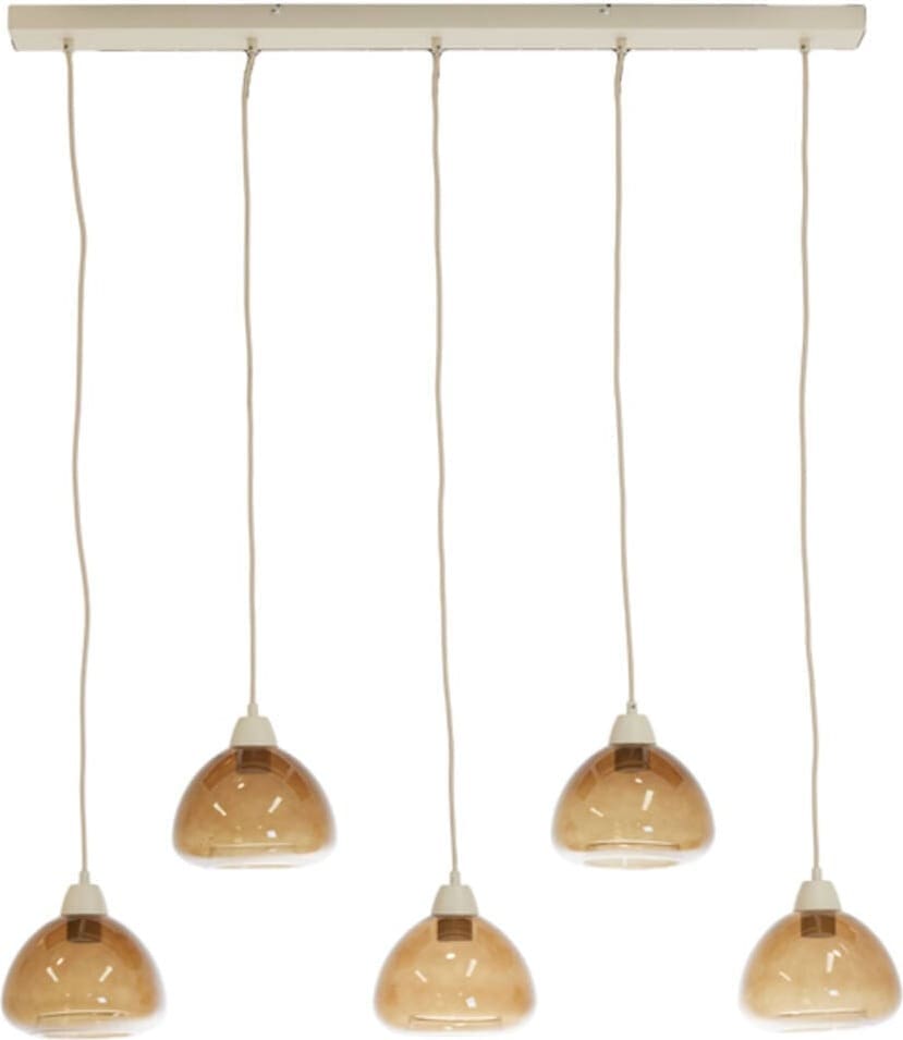 Hanglamp Bisho - Glas Bruin+zand Light & Living Hanglamp 2982282