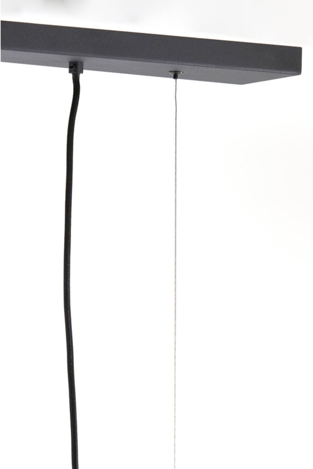Hanglamp Edisa - Velvet Donker Bruin+mat Zwart Light & Living Hanglamp 2974883