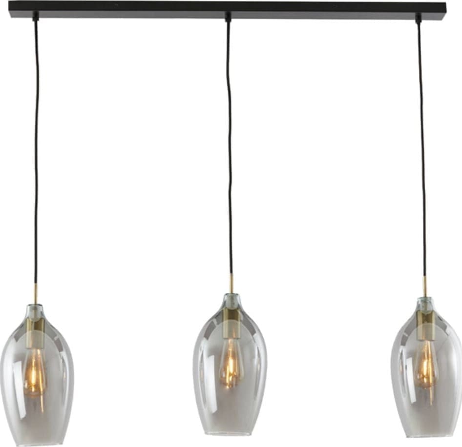 Hanglamp Lukaro - Antiek Brons+glas Smoke Light & Living Hanglamp 2977627