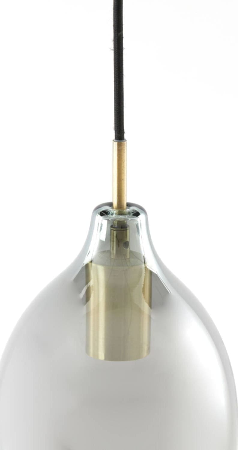 Hanglamp Lukaro - Antiek Brons+glas Smoke Light & Living Hanglamp 2977627