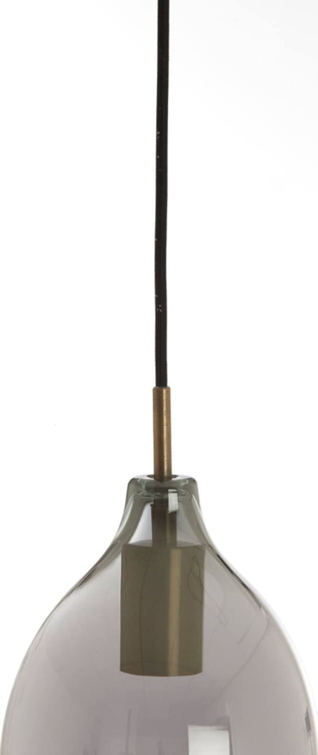 Hanglamp Lukaro - Antiek Brons+glas Smoke Light & Living Hanglamp 2977727