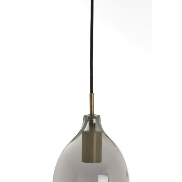 Hanglamp Lukaro - Antiek Brons+glas Smoke Light & Living Hanglamp 2977827