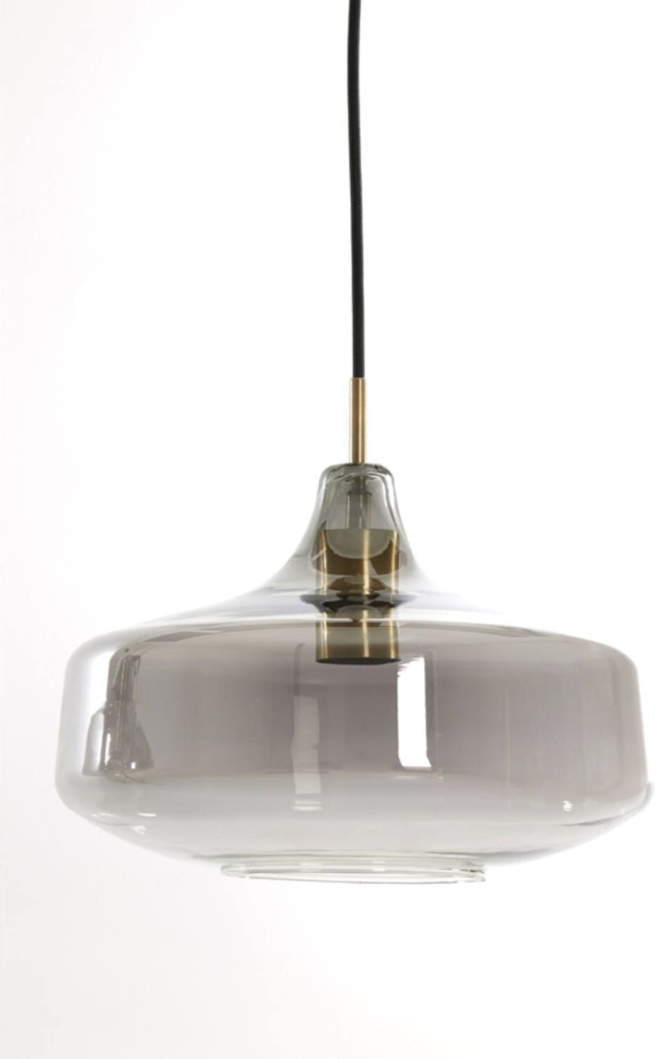 Hanglamp Solna - Antiek Brons+smoke Glas Light & Living Hanglamp 2980012