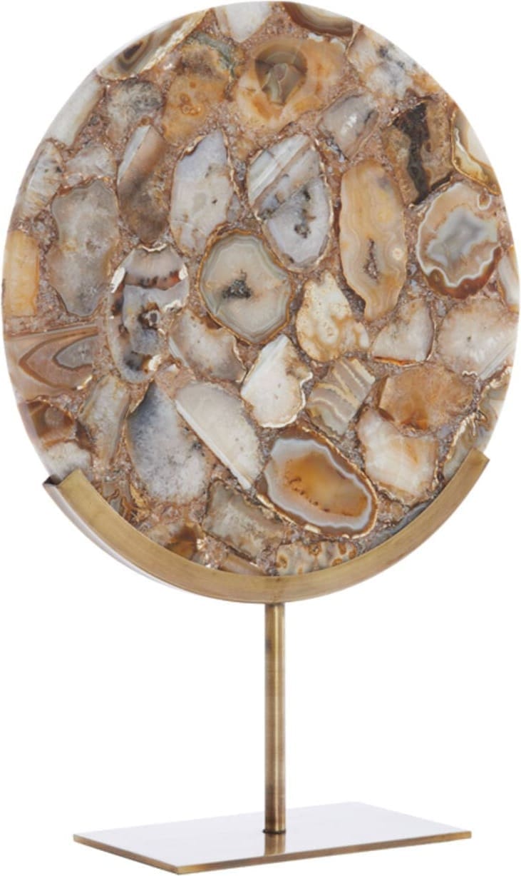 Ornament Gouya - Geel Agaat+antiek Brons Light & Living Beeld 7417360
