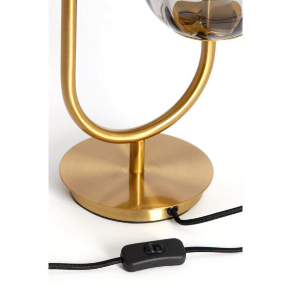Tafellamp Magdala - Glas Licht Grijs+goud Light & Living Tafellamp 1872127