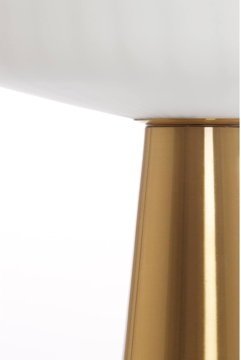 Tafellamp Pleat - Glas Mat Wit+goud Light & Living Tafellamp 1882126