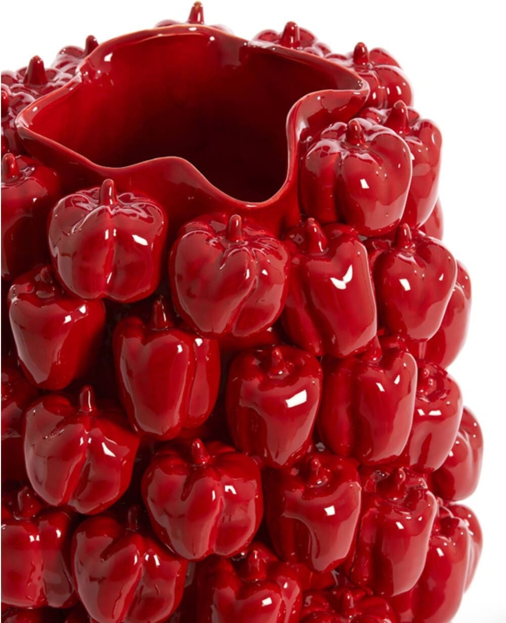 Vaas Bellpepper - Keramiek Glanzend Rood Light & Living Vaas 5879176