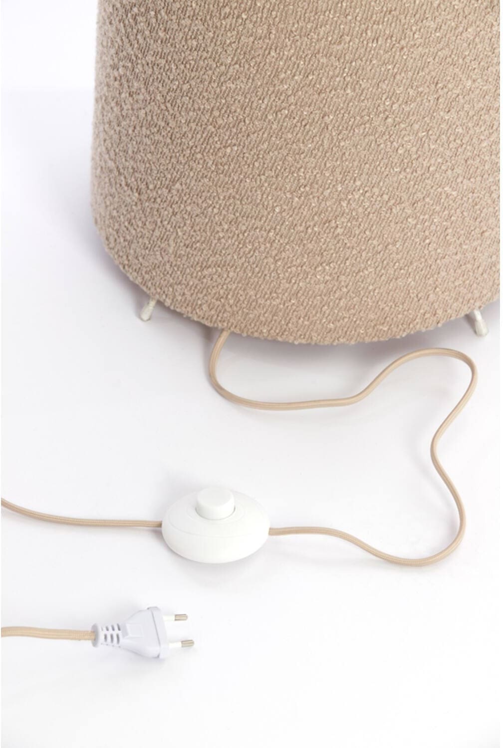 Vloerlamp Micky - Bouclé Zand Light & Living Vloerlamp 1886182