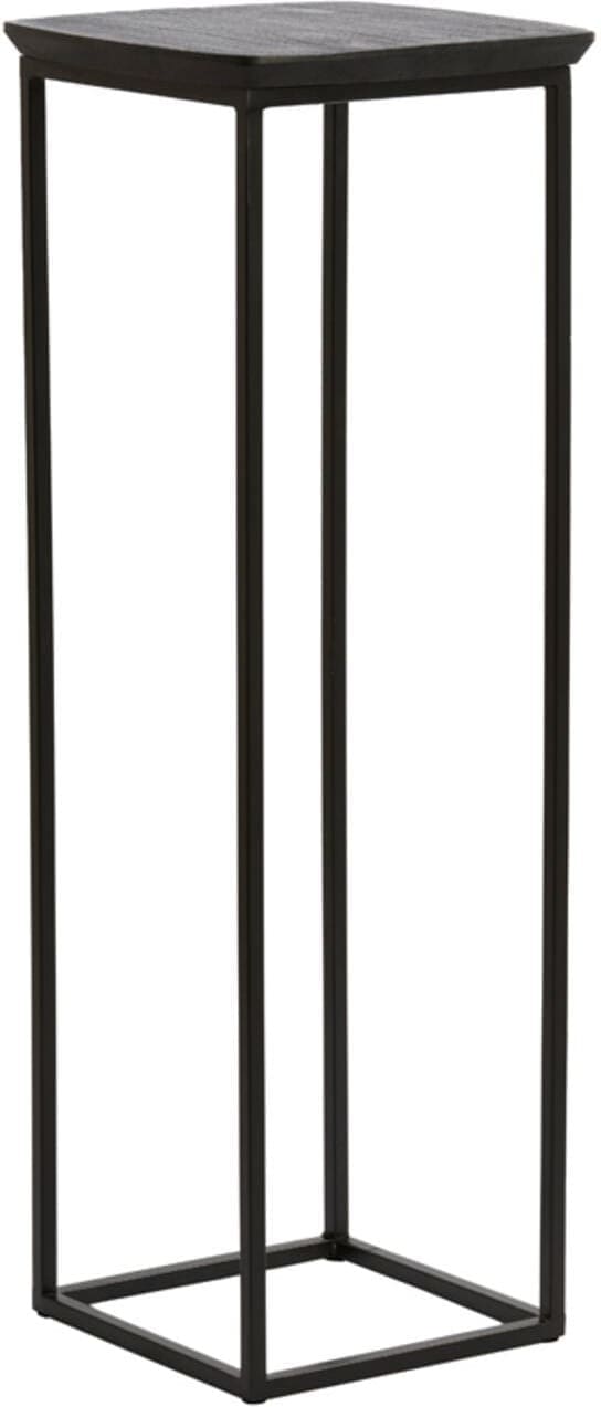 Zuil Quenza - Acacia Hout Zwart+zwrt Light & Living Bijzettafel 6797512