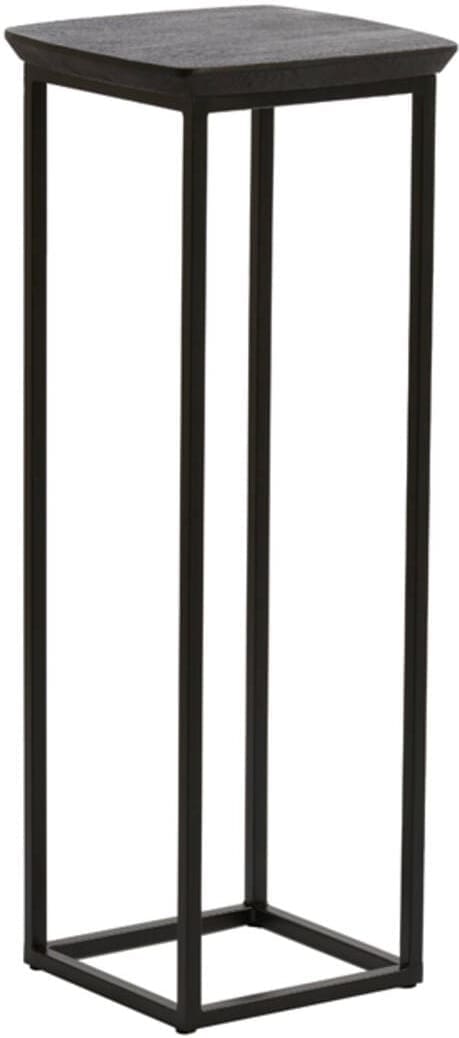 Zuil Quenza - Acacia Hout Zwart+zwrt Light & Living Bijzettafel 6797512