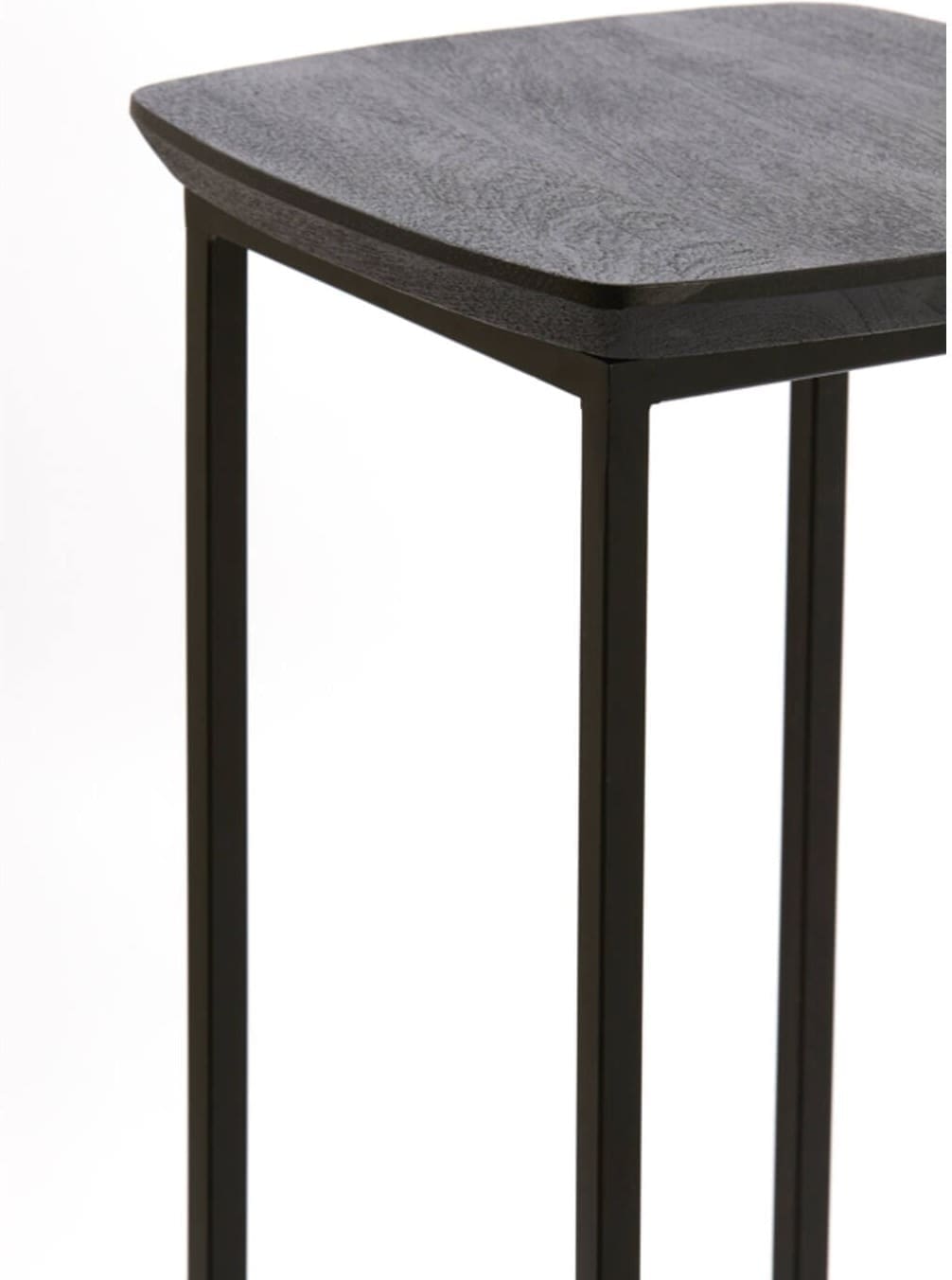 Zuil Quenza - Acacia Hout Zwart+zwrt Light & Living Bijzettafel 6797512
