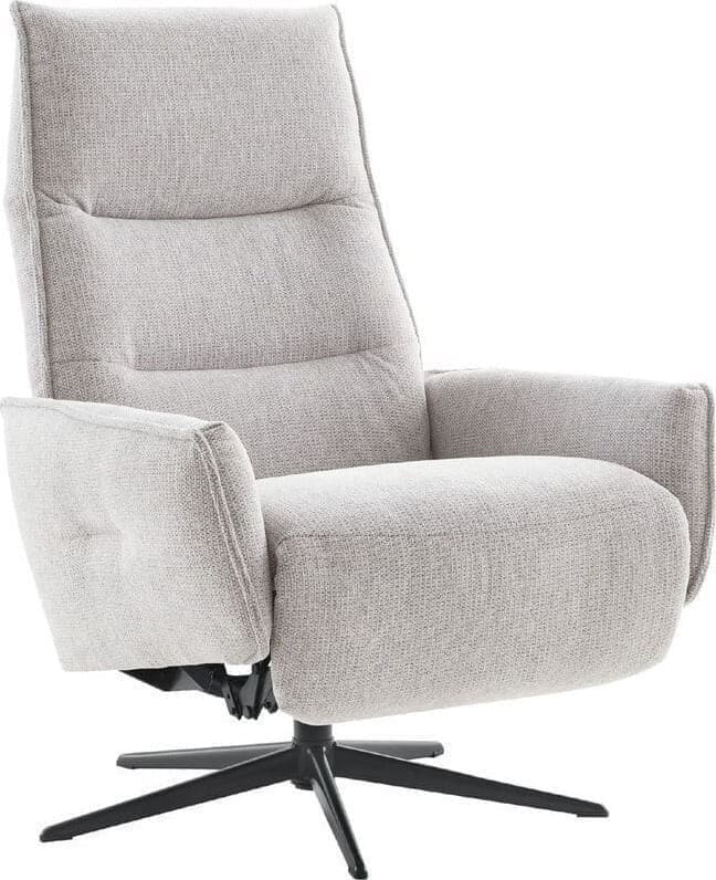 Pronto Wonen Relaxfauteuil Livo handmatig verstelbaar lichtgrijs Grijs Fauteuil