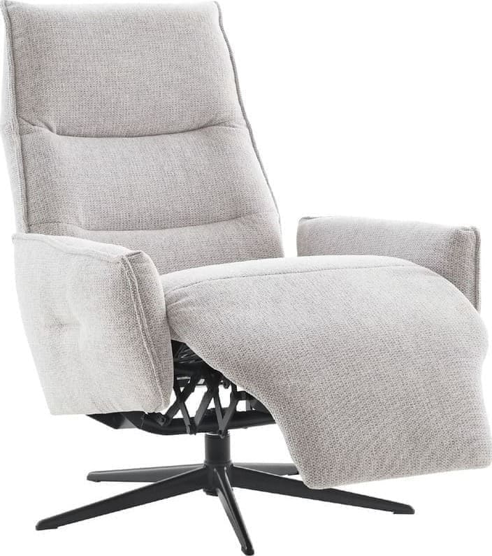 Pronto Wonen Relaxfauteuil Livo handmatig verstelbaar lichtgrijs Grijs Fauteuil