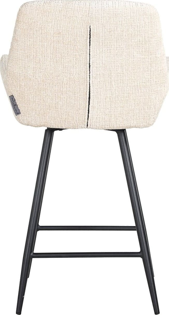 Richmond Interiors Counterstoel Linsey beige chenille Beige Barstoel