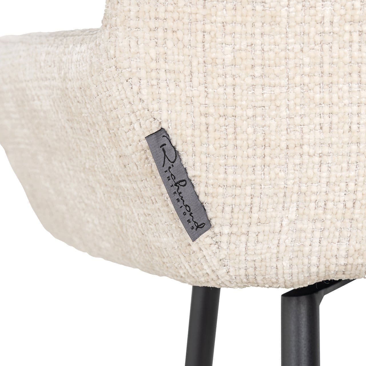 Richmond Interiors Counterstoel Linsey beige chenille Beige Barstoel