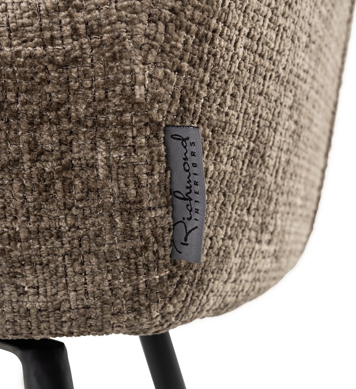 Richmond Interiors Counterstoel Linsey stone chenille Taupe Barstoel