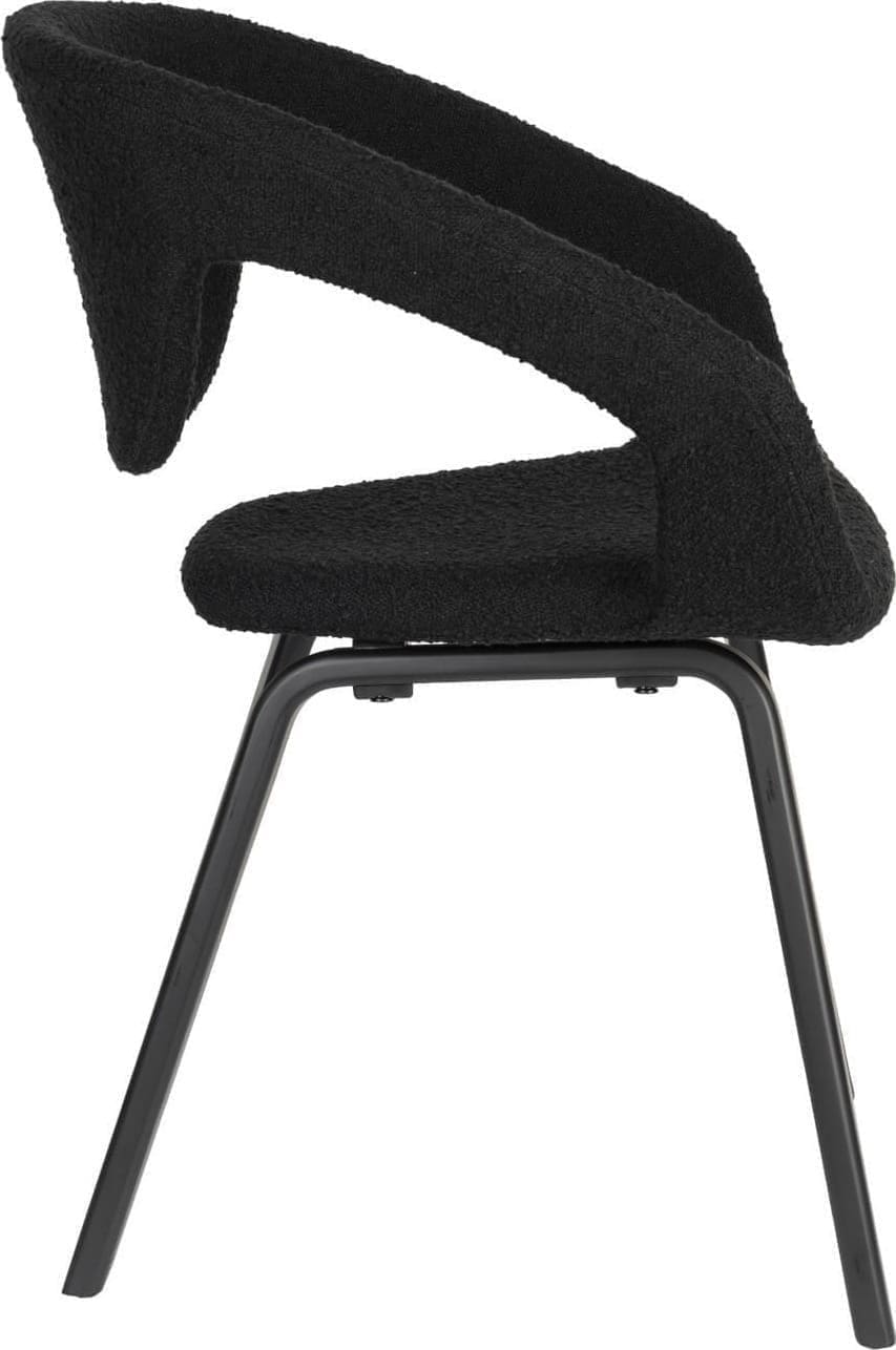 Armstoel Flexback Boucle Black Zuiver ZVR1200254