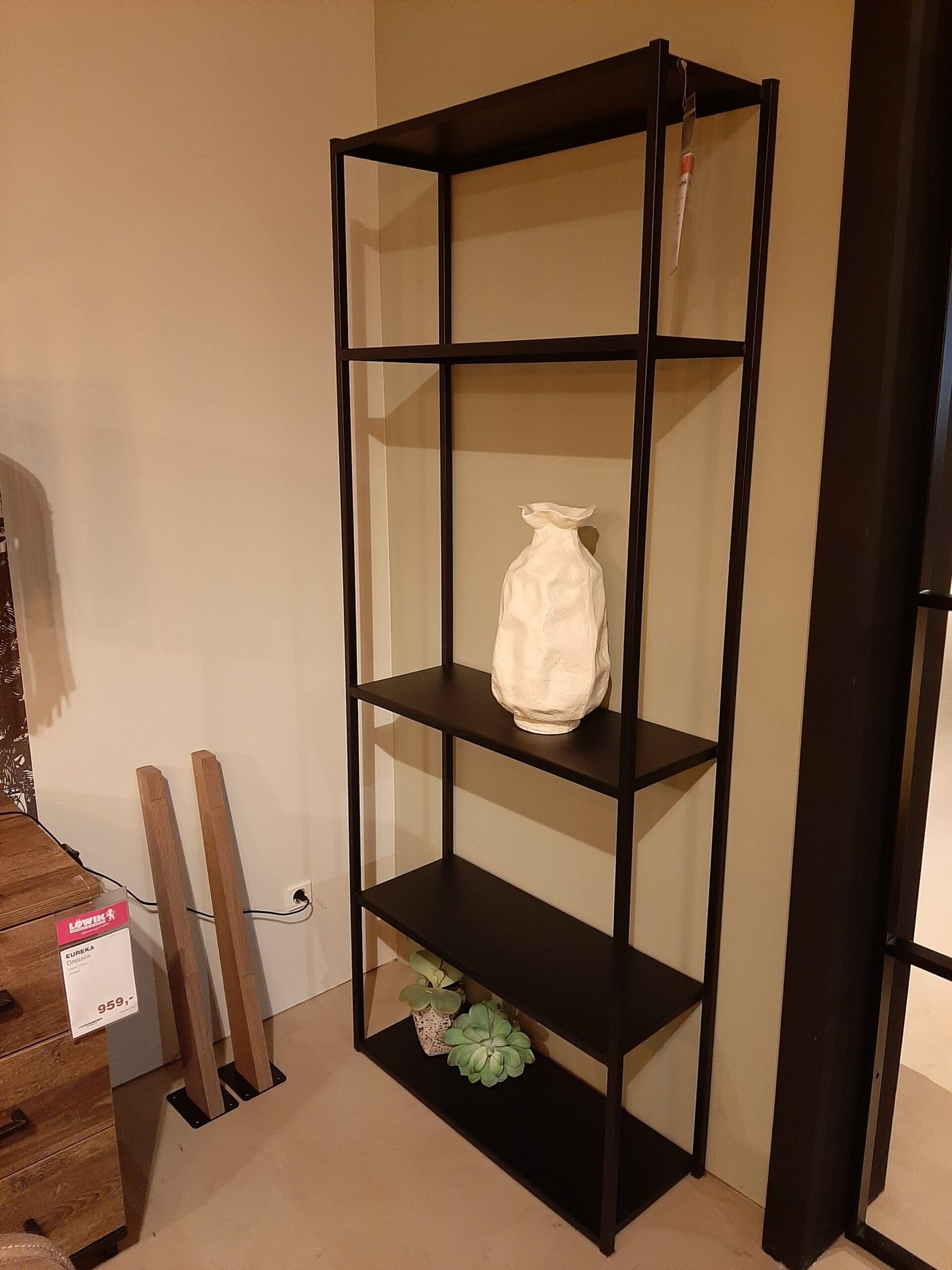 Industrial wandmeubel - zwart metaal **SHOWROOMMODEL** - Afbeelding 2
