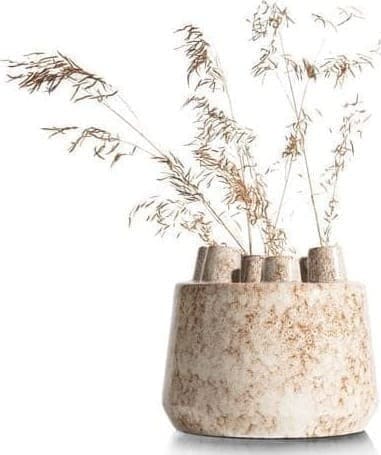 COCO maison Safia vaas H21cm - beige Beige Vaas