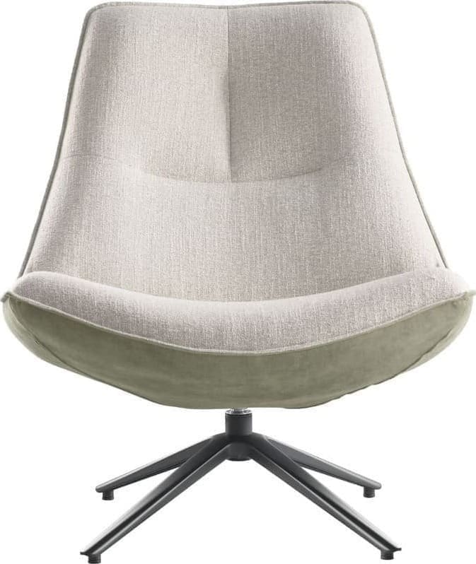 INHOUSE Draaifauteuil Monzone beige groen Groen Draaifauteuil