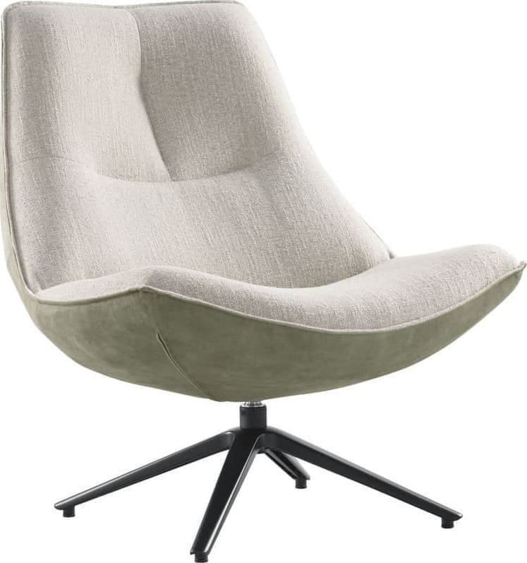 INHOUSE Draaifauteuil Monzone beige groen Groen Draaifauteuil