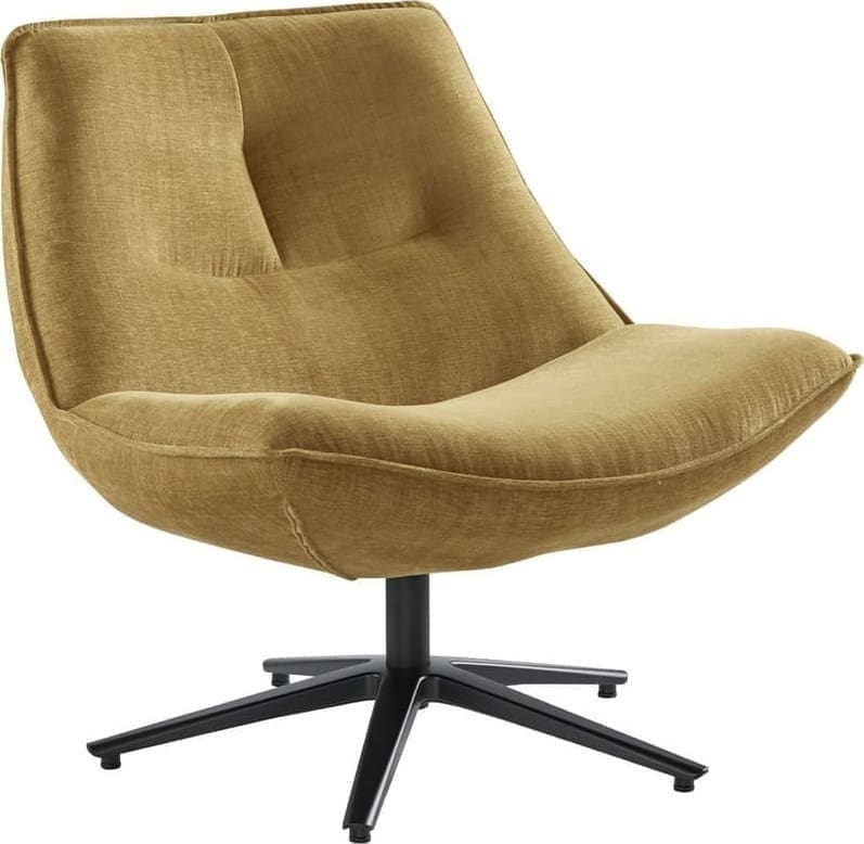 INHOUSE Draaifauteuil Monzone okergeel Geel Draaifauteuil