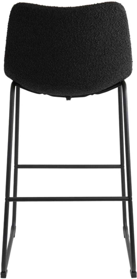Barkruk Jeddo - Bouclé Zwart-zwart Light & Living Barstoel 6724458