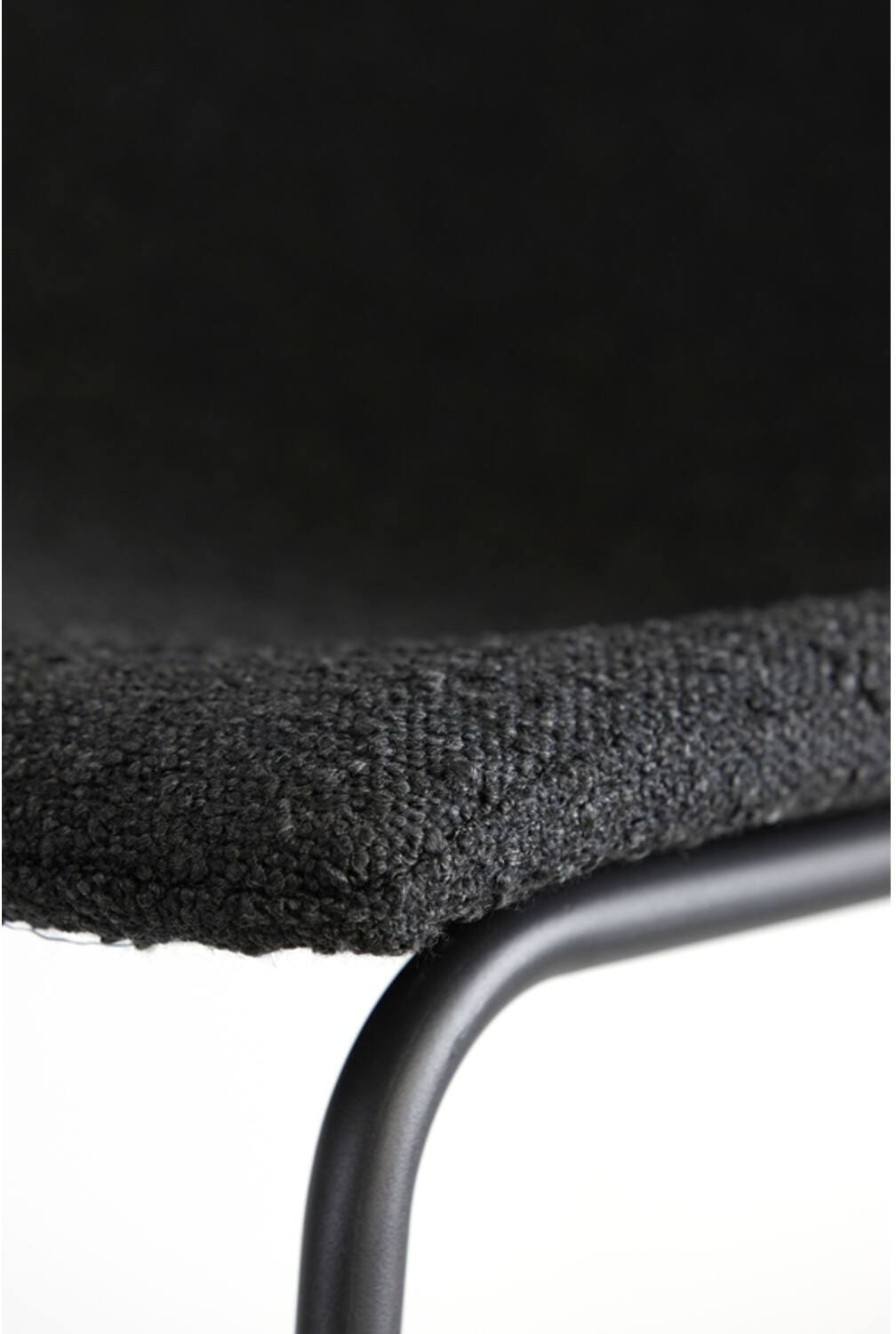 Barkruk Jeddo - Bouclé Zwart-zwart Light & Living Barstoel 6724458