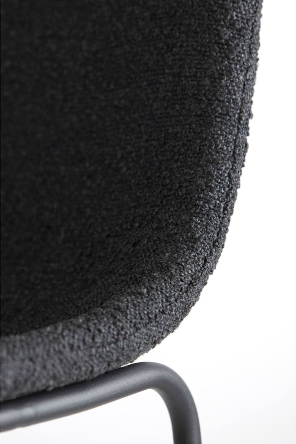 Barkruk Jeddo - Bouclé Zwart-zwart Light & Living Barstoel 6724458