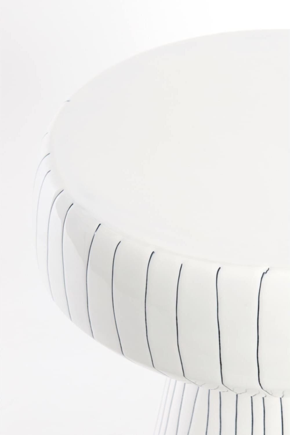 Bijzettafel Dakwa - Glanzend Wit+zwart Light & Living Bijzettafel 6796546